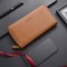 Men's Bags Card Holder High End Business Men's Long Card Holder Clutch Genuine Leather Anti Theft Large Capacity Two In One Wallet_viptrois.com