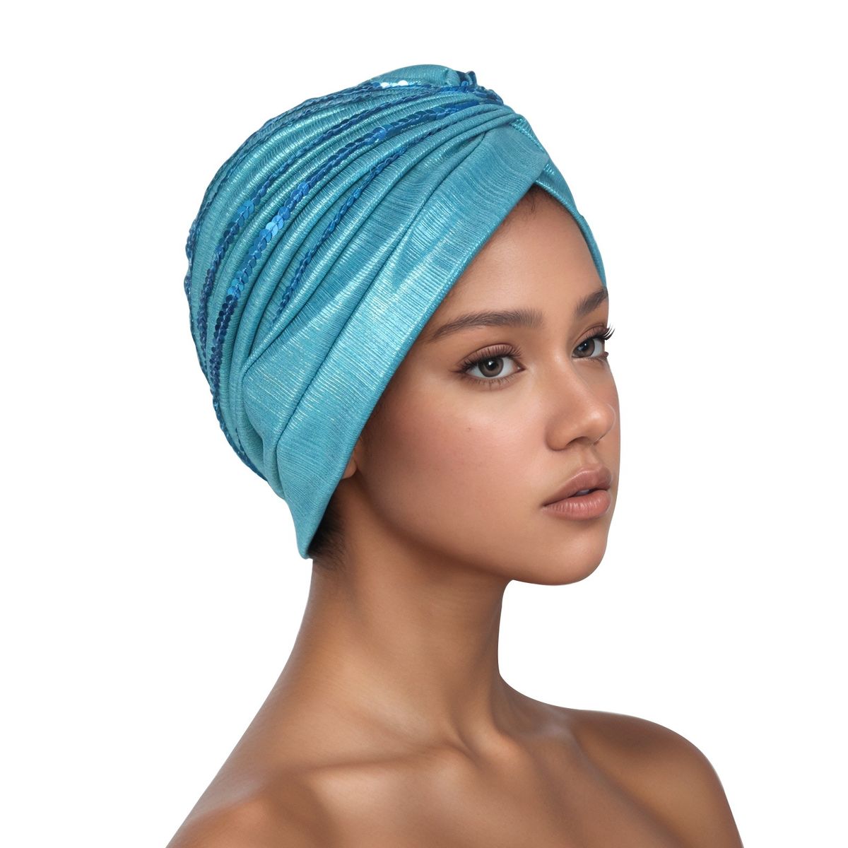 Women's Embroidered Beaded Headscarf - Elegant Muslim Hijab With Ethnic Floral Patterns, Versatile For All Seasons Diamond Casual Hijab Hat_viptrois.com