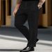 Men's Clothing Men's Formal Fashion Business Casual Solid Color Twill Button Suit Pants_viptrois.com