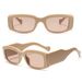 Classic Black Small Frame Sunglasses For Men & Women - Trendy Square Wide Leg Design With Sun Protection (European & American Style)_viptrois.com