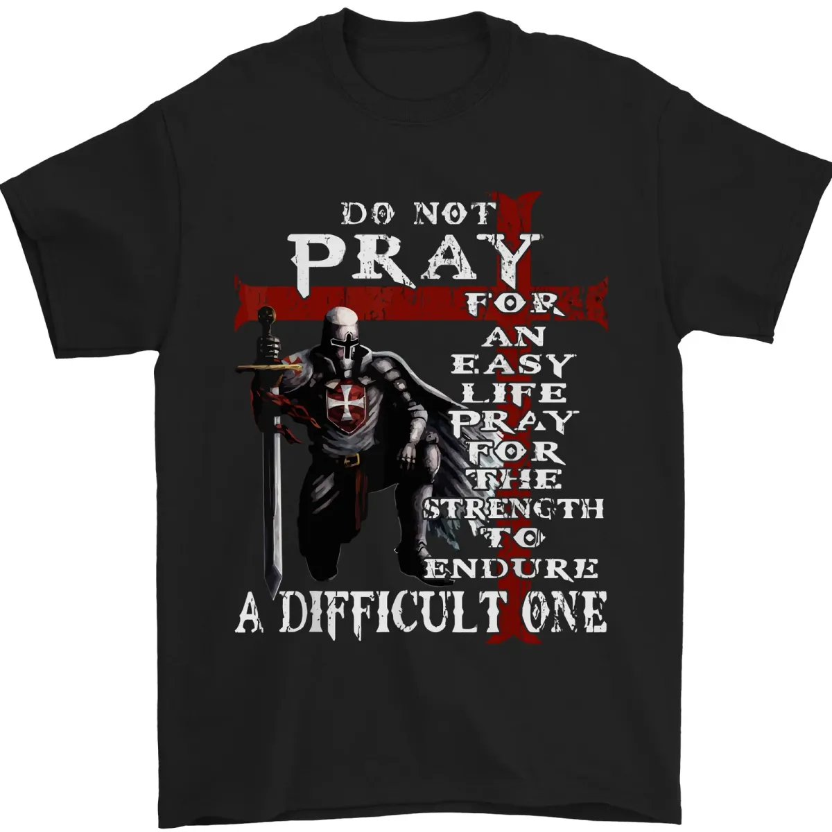 Do Not Pray Knights Templar St Georges Day Mens T-Shirt Mens Womens Tees Top 100% Cotton_viptrois.com