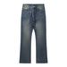 Men's Clothing Fashion Week Bamboo Cotton Washed Vintage Distressed Bootcut Straight Flared Denim Pants_viptrois.com