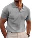Men's Clothing New T Shirt Men's Heavy Waffle Oversize Solid Color Casual Short Sleeve_viptrois.com