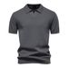 2025 Summer High Quality European Pineapple Pattern Woolen For Business, Seagull Collar, Men's Short Sleeve Sweater Polo_viptrois.com