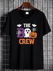 The Boo Crew Cute Halloween Ghost Pumpkin Bat & Adults T-Shirt T-Shirt For Women Casual Slightly Breathable Designer Clothes Versatile Streetwear Top For Everyday Wear Graphic Women Summer Casual Women Top Graphic Tees Unisex Female Comfortable_viptrois.com