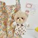 Cute And Well Behaved Bear Pendant Cartoon Cheese Bear Keychain Plush Doll Girl Bag Pendant_viptrois.com