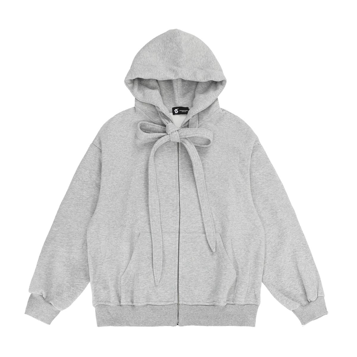 Men's Clothing Retro Tie Up Design Hooded Sweatshirt For Men, New Spring And Autumn Style, Loose Casual, Niche Cardigan Hoodie Jacket, Trendy._viptrois.com