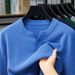 Pulse 2025 Autumn Winter Pure Co Casual Men's Knitted Sweater Long Sleeve Split Collar Top Solid Color Versatile Single_viptrois.com