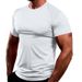 2024 Cross-Border Trade Solid Color European And American Men's Crew Neck Shirt Summer Quick-Dry Breathable Casual_viptrois.com