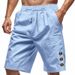 Men's Loose Linen Shorts Summer Wear Solid Color American Five Point Beach Leisure Shorts For Men_viptrois.com