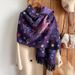 Unisex Scarf Fashion Plant Flower Peony Lotus Ethnic Style Cashmere Tassel Warm Scarf Shawl_viptrois.com