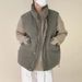 Men's Clothing Waffle Corduroy Cotton Vest Men's Winter Thickened Stand Collar Cotton Vest Jacket Atmosphere Casual Layered Top_viptrois.com