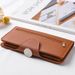 ENMEX Slim Women's Long Wallet With Multiple Card Slots – Lightweight PU Leather Bifold Wallet (Black/Tan/Red/Blue/Purple/White/Pink)_viptrois.com