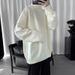 Loom Autumn Wint Hong Kong Style Inn Men Korean Vsion Loose Trendy High Neck Knitted Casual Vsatile Solid Color_viptrois.com