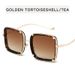 Metal ring rivet sunglasses trend square frame high end sunglasses concave shape retro sunglasses for women_viptrois.com