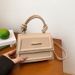 Small Bag Women's Handbag New Style Simple Messenger Bag Solid Color Small Fresh Foreign Temperament Commuting Shoulder Small Square Bag_viptrois.com
