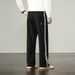 Men's Stretch Knit Jogger Pants With Side Stripes - Comfortable Casual Sweatpants For Everyday Wear_viptrois.com