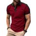 Summer New Men's Popular Solid Color Polo Shirt Short-Sleeved Lapel Casual Street Fashion Breathable T-Shirt_viptrois.com
