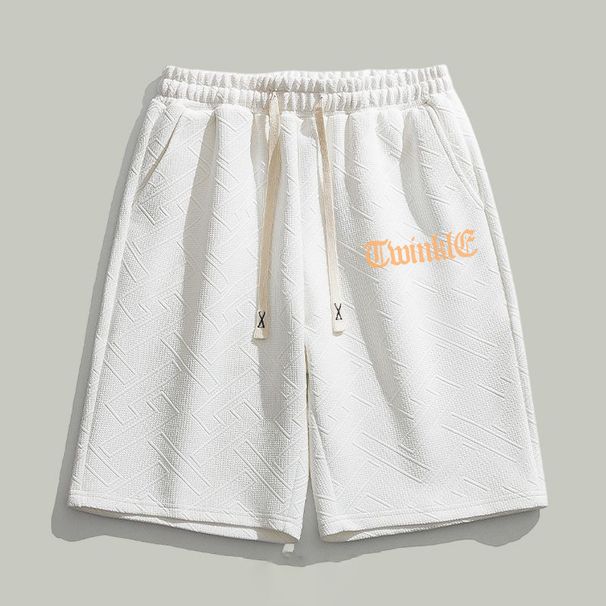 Men's Clothing American High Street Heavy Terry Boys Sports Shorts Solid Color Summer Loose Basketball Five Point Casual Pants Ins_viptrois.com