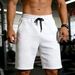 Men's Clothing Men's Quick Drying Sports Shorts Fitness Running Casual Loose Fit Solid Color Beach Pants Five Point Drawstring Summer Style_viptrois.com