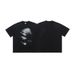 Summer Chinese Trend Brand American Style Washed Star Distressed Print Loose Fit Couple T-Shirt_viptrois.com
