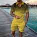 Men's Clothing Foreign Trade Summer New Men's Chain POLO Shirt Suit 3D Printing Fashion Slim Fashion Men's Short Sleeve Two_viptrois.com