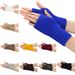 Knitted Acrylic Fingerless Warmers Short Couple Half Finger Arm Sleeves For Autumn And Winter_viptrois.com