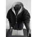 430G Heavyweight Patchwork Cardigan Hooded Sweatshirt Men's American Style Trendy Boxy Short Oversized Top Casual Jacket_viptrois.com
