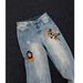 Men's Summer New 2025 Personalized Letter Jeans Hip Hop Ins High Street Trendy Rascal Handsome Pants_viptrois.com