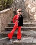 Mother & Kids M8009 children's clothing spring fashion new long sleeved suit color matching two piece set girls_viptrois.com
