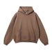 Men's Clothing New Loose Plus Velvet Trendy Brand Sweatshirt Men Oversize Hooded Trendy Brand Men's Sweatshirt Pants Suit_viptrois.com