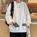 Pure Pure Autumn Winter Sweatshirt New Jacquard Crew Neck Sweater Jacket Fashion Loose Pullover High-Quality Men's_viptrois.com