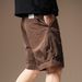 Men's Trendy Work Shorts Outdoor Loose Fit Summer Thin Ice Silk Five Point Mid Length_viptrois.com