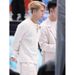 Same Style Spring And Autumn Long Sleeve T-Shirt For Men, White Waffle Heavy V-Neck Base Shirt, Casual Loose Top_viptrois.com
