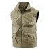 Men’s Utility Vest With Multi-Pockets – Outdoor Workwear Jacket For Hiking & Urban Style (M-6XL, Army Green/Khaki/Navy/Black)_viptrois.com