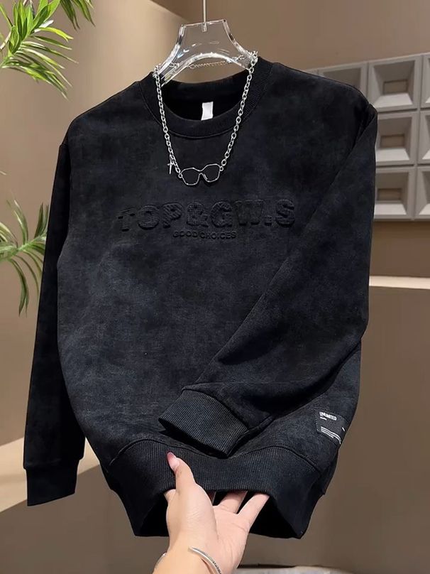 Men’S Oversized Print Hoodie – Trendy Streetwear Pullover With Distressed Lettering (Black/Grey/White, M-3xl, Fleece Lined Option)_viptrois.com