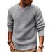 Men's Chunky Knit Sweater – Oversized Winter Pullover With Color-Block Design For Streetwear & Casual Wear_viptrois.com