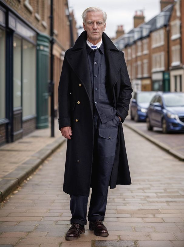 Men's Clothing Autumn And Winter Woolen Coat Super Long Coat Over Knee_viptrois.com