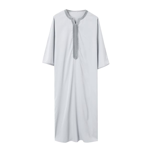 Men's Clothing Muslim Ethnic Embroidered Men's Robe_viptrois.com