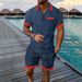 Men's Clothing Men's New Hot Selling Positioning Digital Printing Summer Trend Outdoor Short Sleeved Shorts Suit_viptrois.com