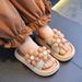 Girls' Summer Sandals - Non-Slip Soft Sole Flower Design Beach Sandals For Toddler To Big Kids, Mother-Daughter Matching_viptrois.com