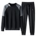 Men's Fleece-Lined Hoodie & Jogger Set – Winter Warm Cotton Blend Sweatsuit, Relaxed Fit Casual Outfit For Streetwear & Sports_viptrois.com