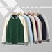 Unisex Color-Block Baseball Jacket - Oversized Streetwear Varsity Coat With Contrast Stitching (S-5XL, 6 Colorways)_viptrois.com