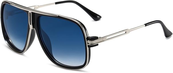 Retro 80s Vintage Pilot Sunglasses Metal Women Men Classic Eyewear Neutral Large Transparent Glasses_viptrois.com