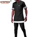 Men's clothing African ethnic solid color cotton men's casual jacket + pants_viptrois.com