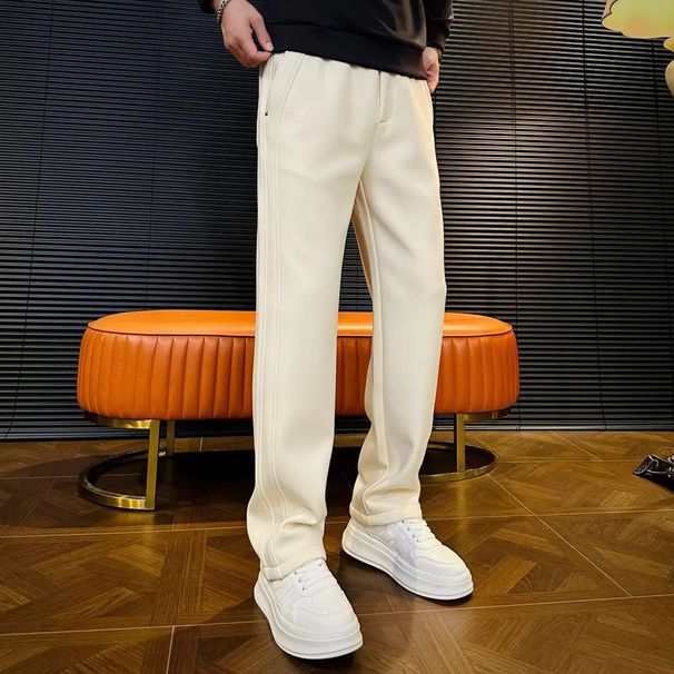 Men's Autumn Winter Casual Sweatpants Fashion Trendy Comfortable Simple Personality Long Pants High-end Light Luxury_viptrois.com
