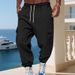 Men’s Fleece-Lined Cargo Joggers – Thermal Workwear Pants With Adjustable Drawcord & Multi-Pockets (S-3XL, 10 Neutral-to-Bold Colors)_viptrois.com