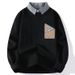 Fashion Knit Pullover Sweater With Shirt Collar Design, Breathable & Machine Washable, Casual Wear For Men & Women, Available In Multiple Colors_viptrois.com