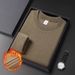 Thickened Sweater Middle-aged Men's Winter Solid Color Simple Inner Warm T-shirt Casual Versatile Bottoming Top_viptrois.com