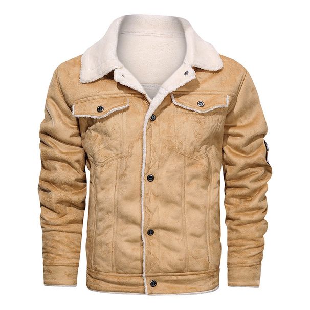 Men's Clothing Lambskin Leather Suede Suede Jacket Biker Clothing _viptrois.com